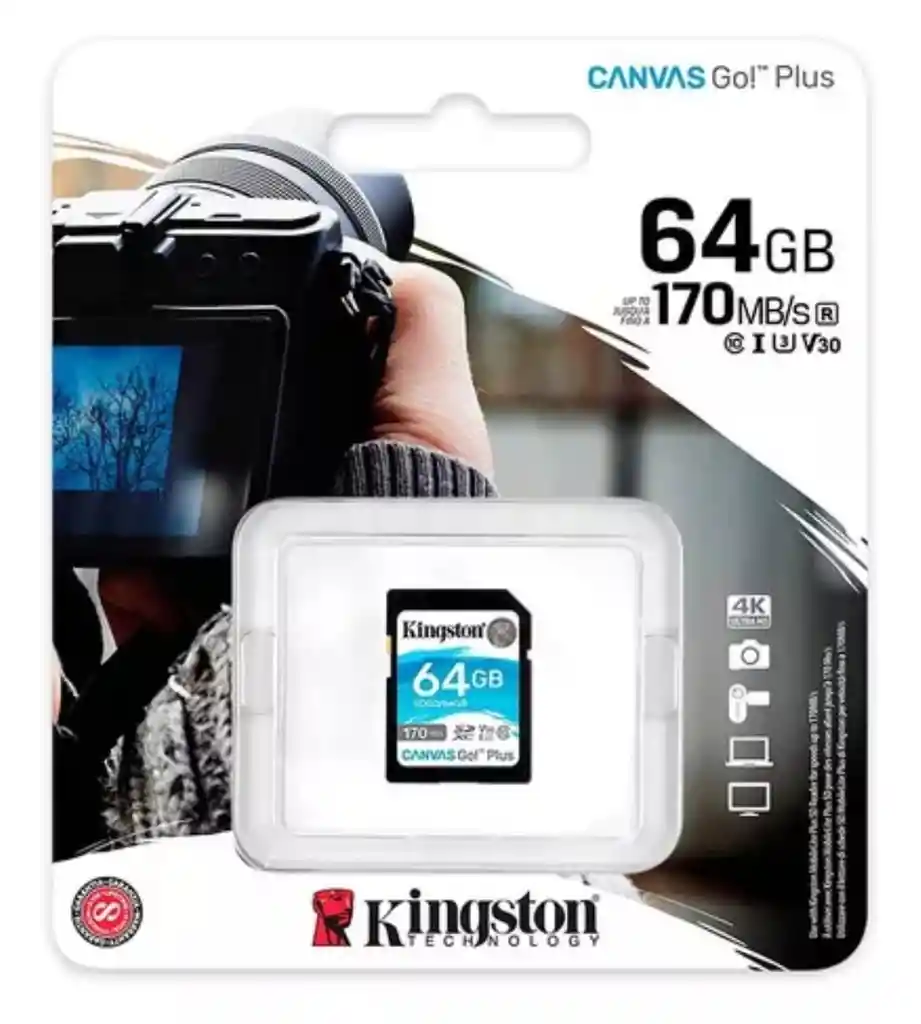 Kingston Technology Canvas Go! Plus Memoria Flash 64 Gb Sd Uhs-i Clase 10