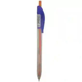Caja De Esferos Semi Gel Retractil 0.7 Offiesco Color Azul X 12