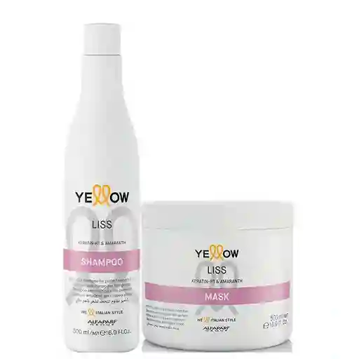 Kit Liss Yellow: Shaampoo + Mascarilla