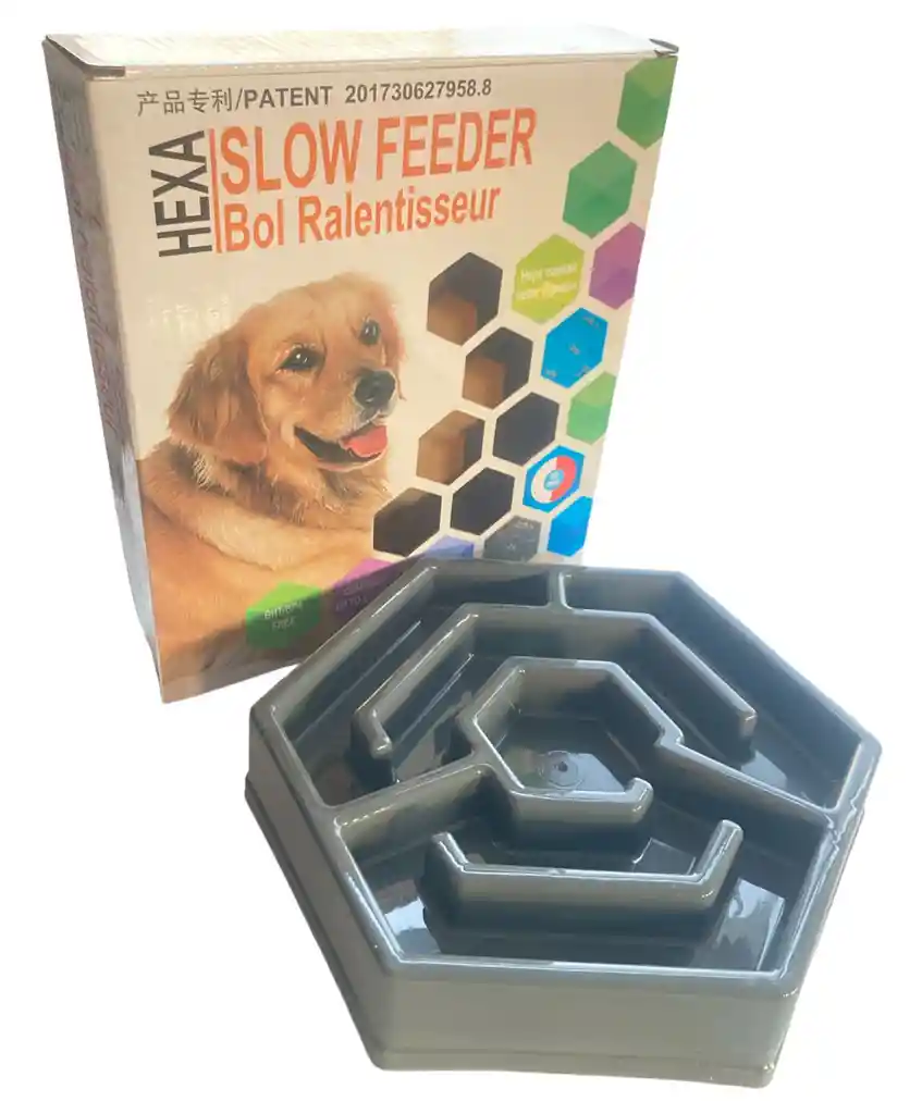 Comedor Antiansiedad Hexagonal Para Perro