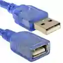 Cable Extensión Mejor Q La Negra- Usb Azul Blindada De 3 Metros Macho Hembra 2.0 Calidad 1a