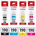 Kit 4 Tintas 190 Para Impresora Canon