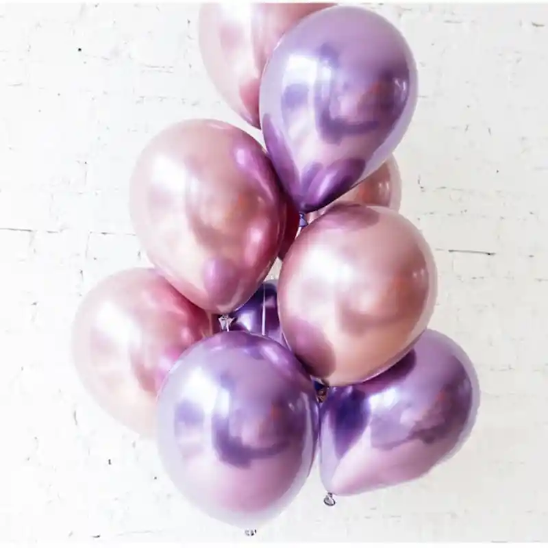 Globos Metalizados R12 X 12 Unid Tonos Femeninos