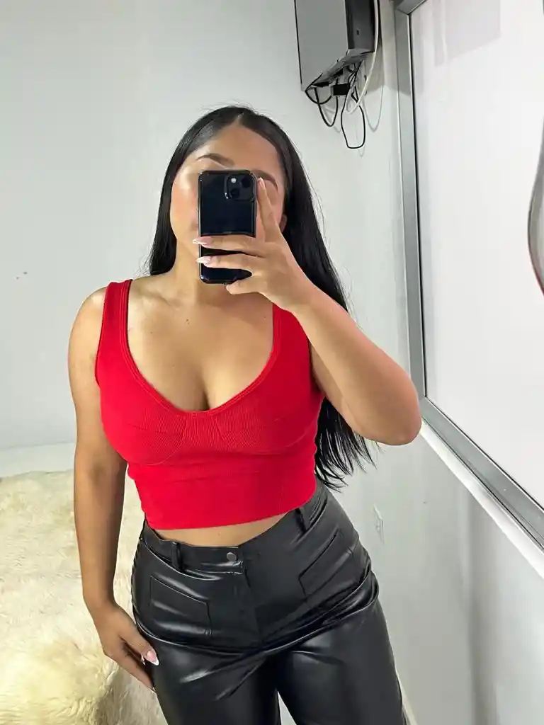 Blusa Tela Importada Crop Top En Rif