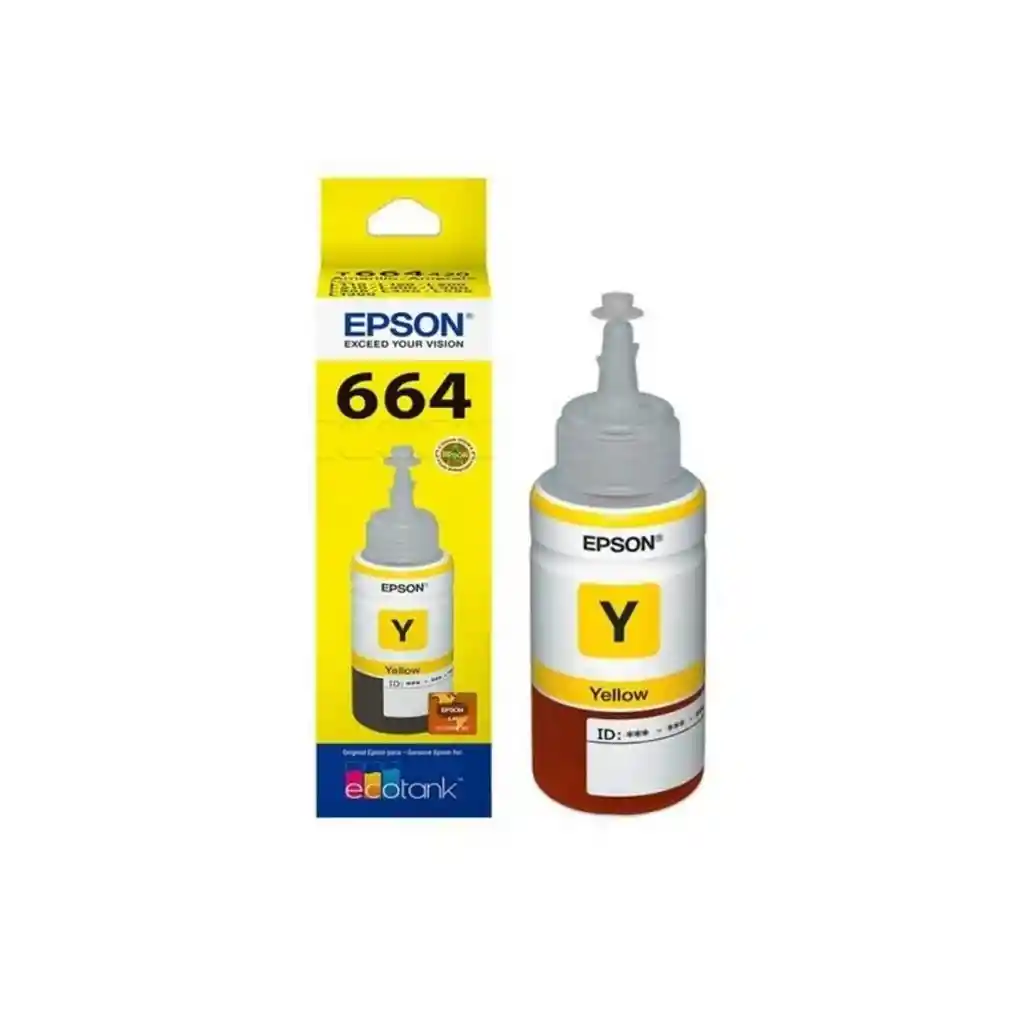 Botella De Tinta Epson 664 Amarillo T664420-al