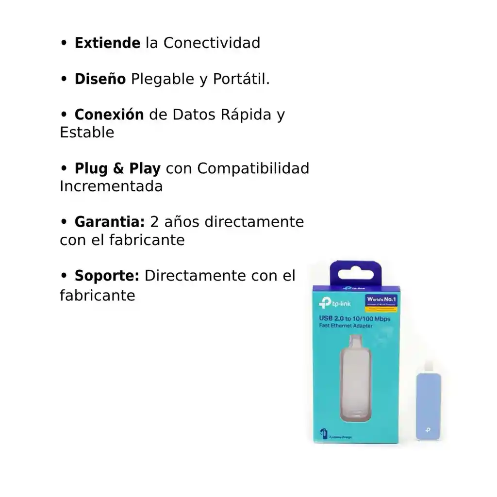 Adaptador De Red Tp-link Usb 2.0 A Ethernet A 100mbps