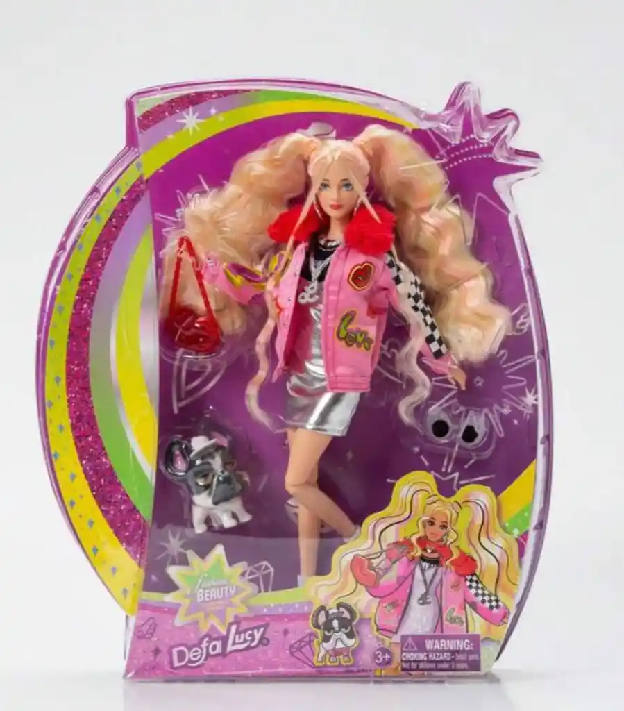 Juguete Muñeca Tipo Barbie Defa Lucy Fashion Perro Con Gorra Ref8497