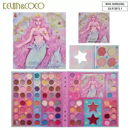 Kit Maquillaje Kevin Coco - Sirena + Obsequio Sorpresa