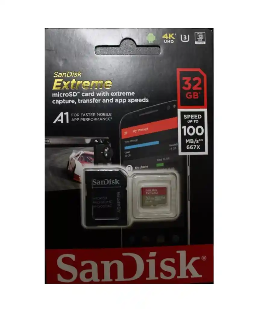 Memoria Micro Sd 32 Gb A1 Sandisk Extreme 100mb/s 4k V30