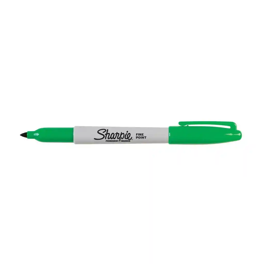 Marcador Sharpie De Punta Fina Permanente Color Verde 1 Unidad