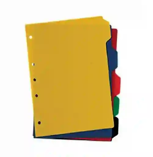 Separadores Plasticos Oficio Colores Surtidos X 5 Unidades