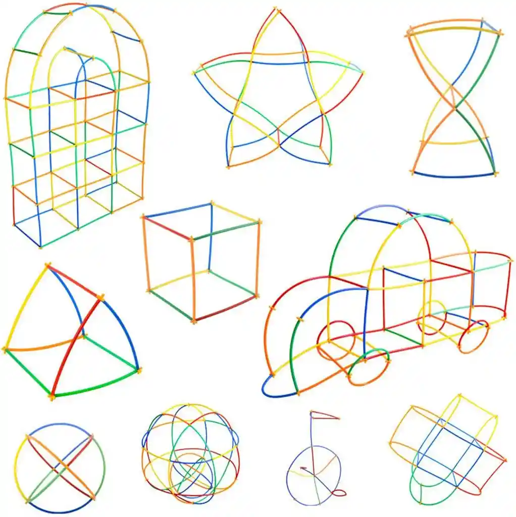 Juguetes De Construcción Palitos De Ingeniería Coloridos Para Niños