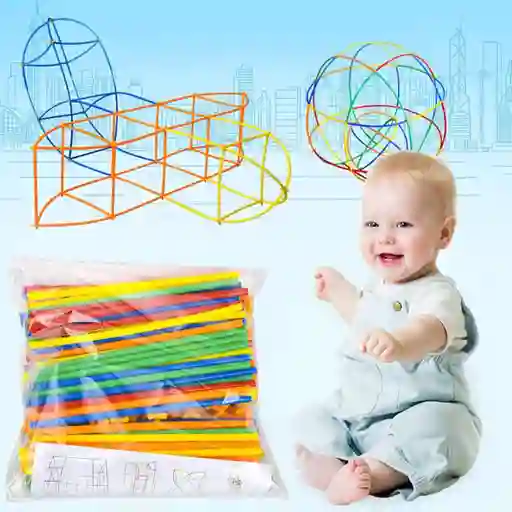 Juguetes De Construcción Palitos De Ingeniería Coloridos Para Niños