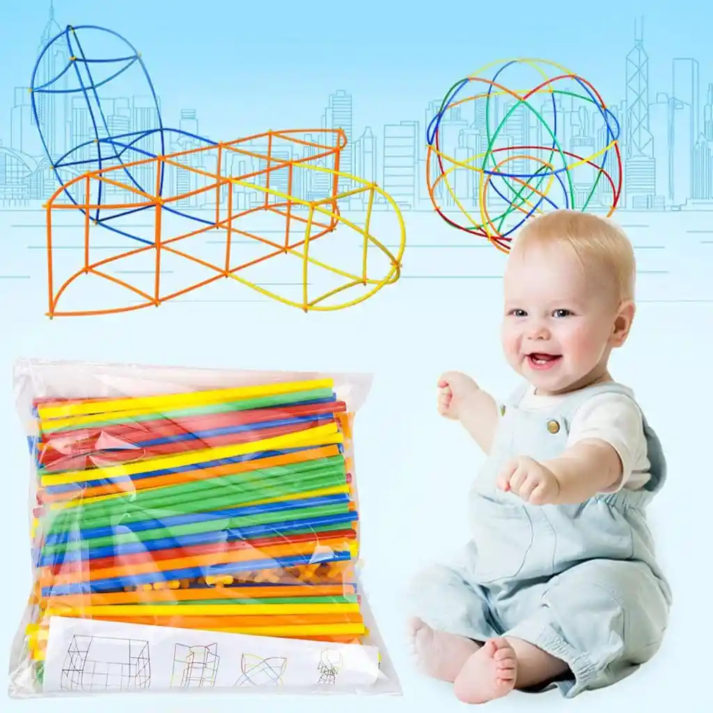 Juguetes De Construcción Palitos De Ingeniería Coloridos Para Niños