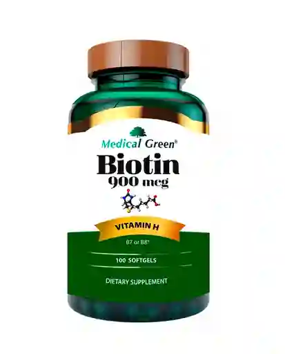 Biotin 900 Mcg Medical Green 100 Caps