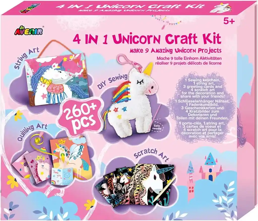 Juguete Niñas Set De Arte Y Manualidades 4 En 1 Unicornios