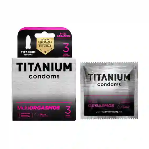 Condones Titanium Multiorgasmos X 3