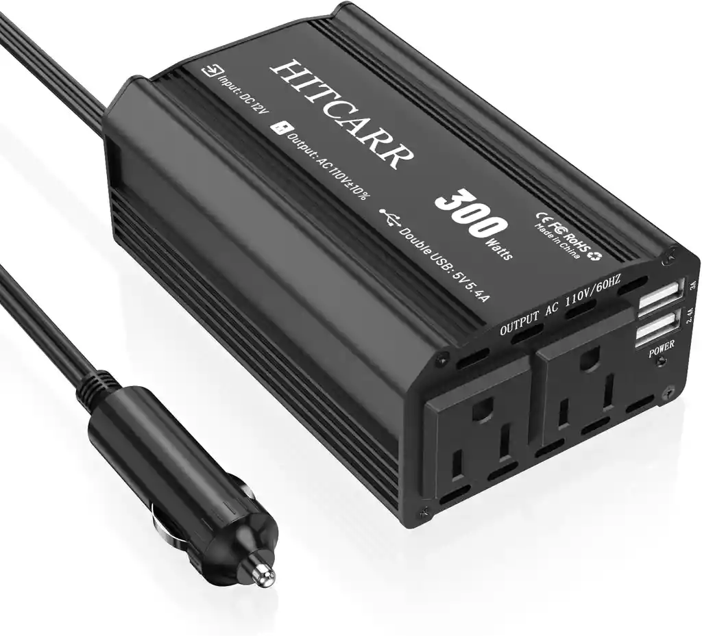Adaptador Convertidor De Corriente Carro Dc 12v A 110v 300w