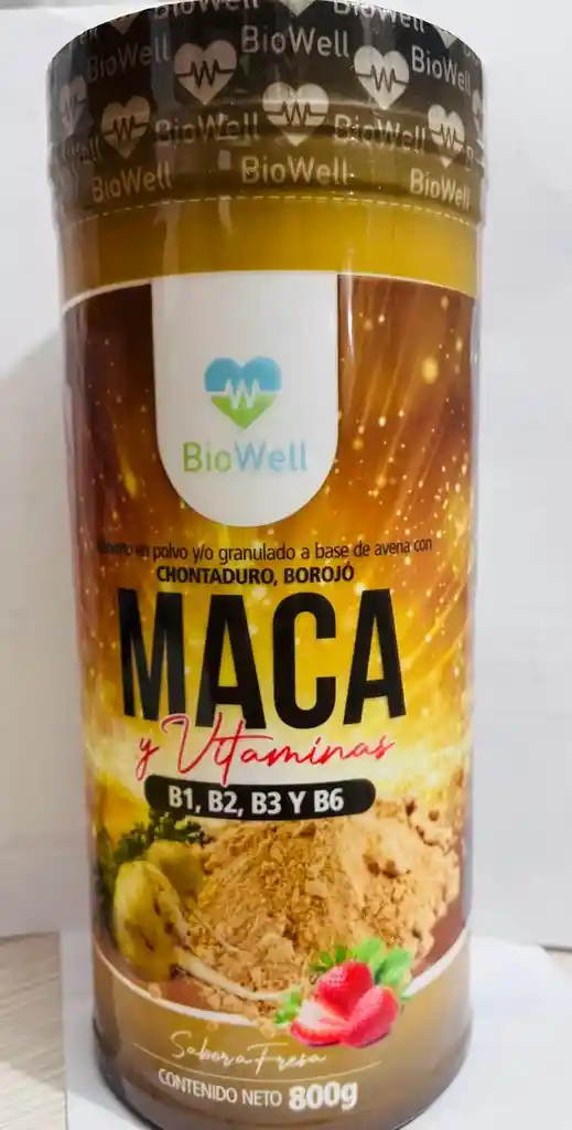 Maca Y Vitaminas (b1-b2-b3 Y B6) Tarro X800gr