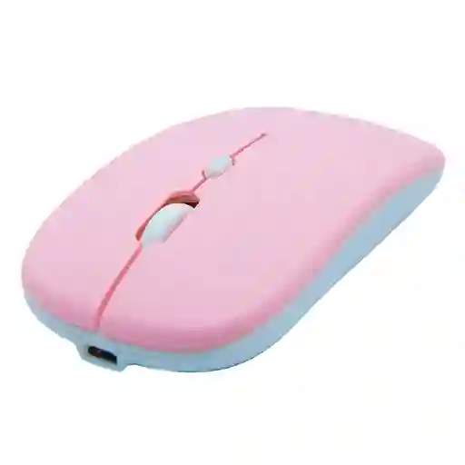 Mouse Inalámbrico Diseño Ultra Delgado Slim Tipo Mac Rosado