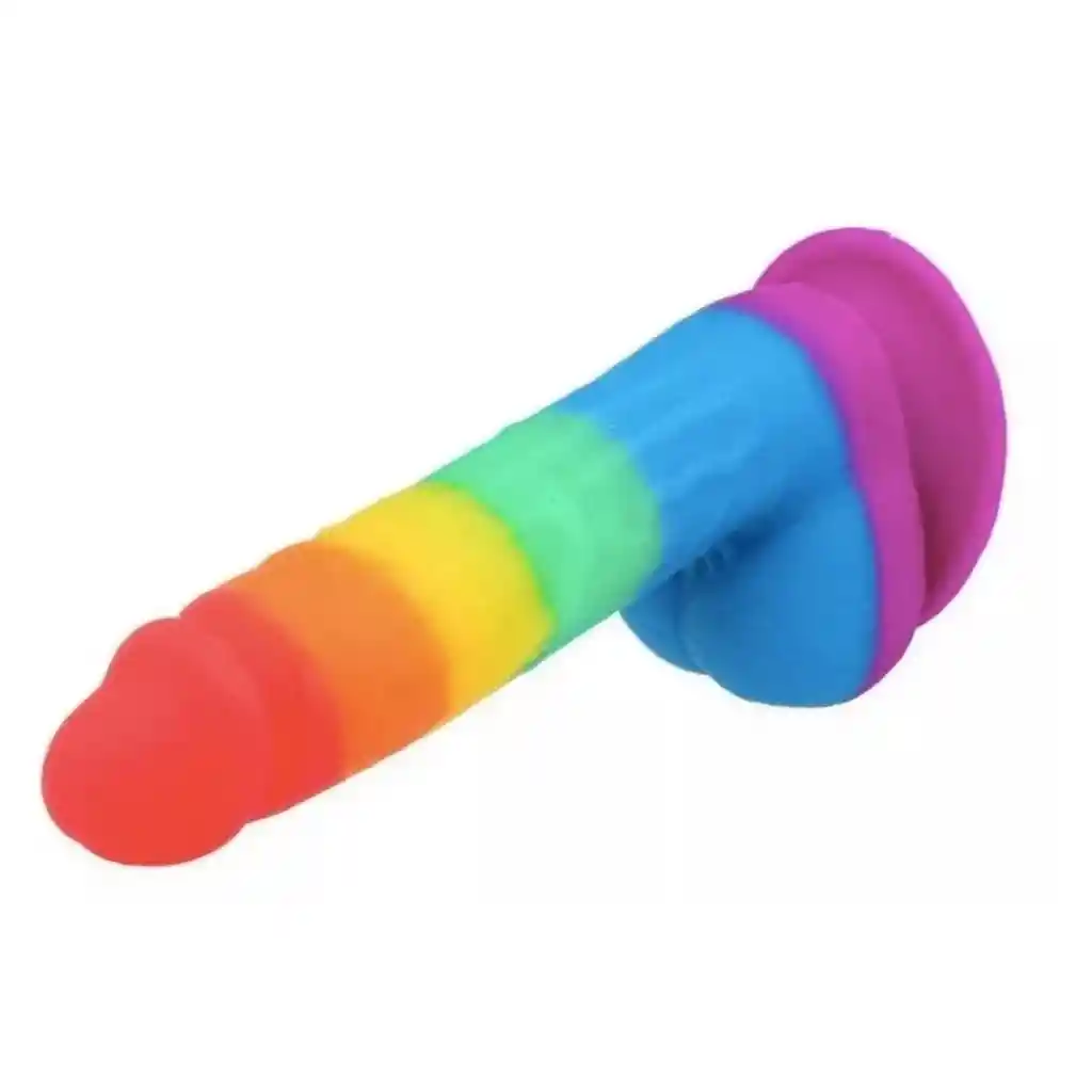 Consolador Arcoiris Pride Silicona Pene Colores Dildo