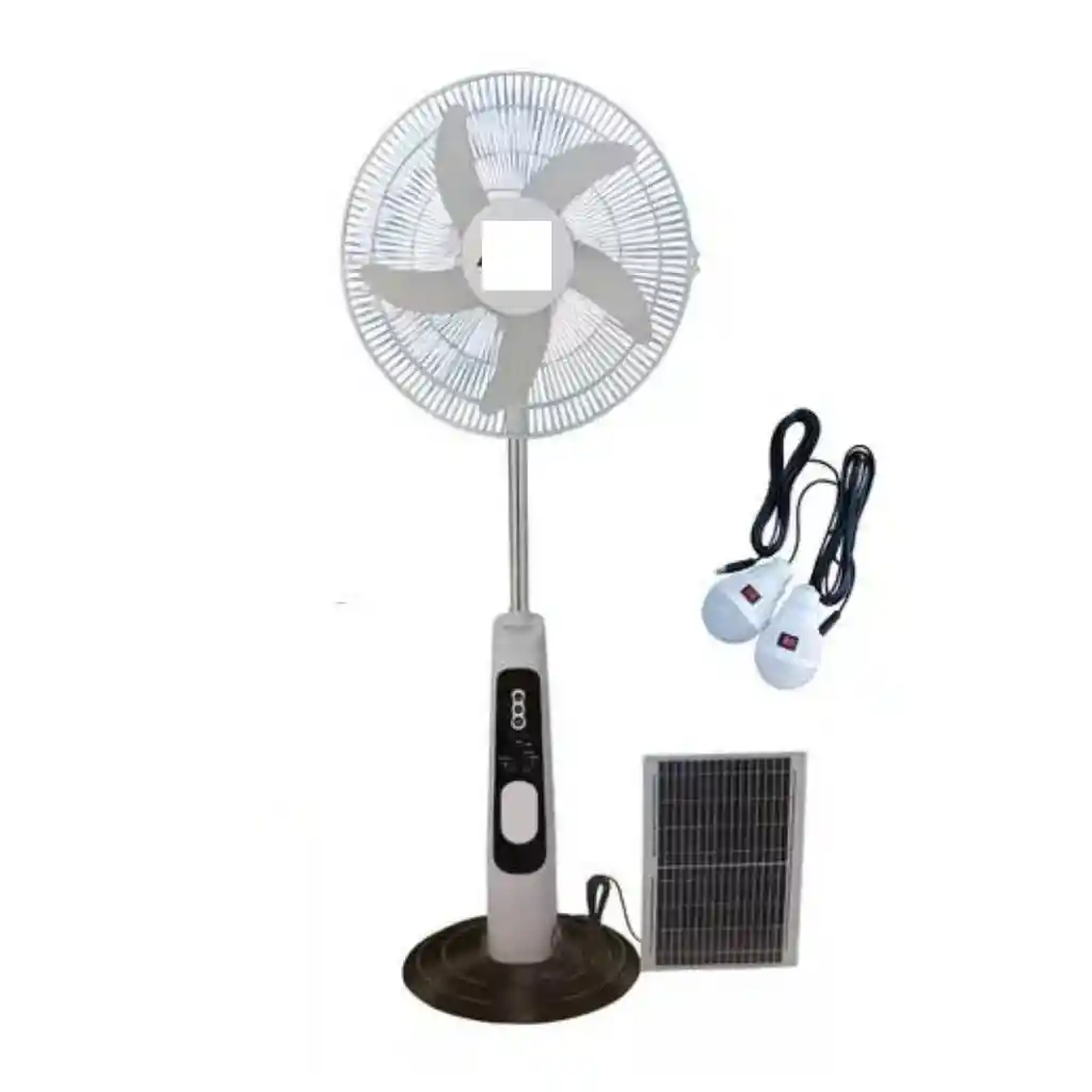 Abanico Ventilador Recargable Con Panel Solar