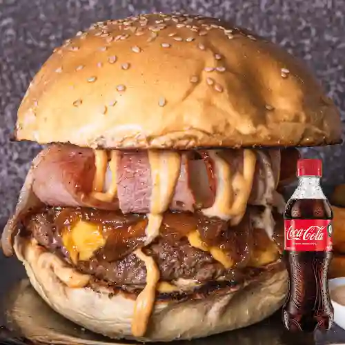 Hamburguesa Jr American Burguer + Postobon 400ml