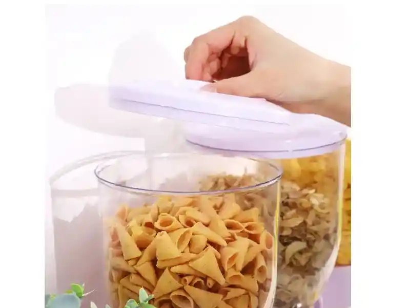 Dispensador De Cereal Triple Recipiente De Cocina