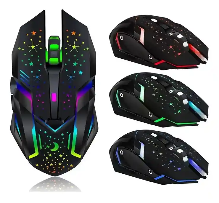 Mouse Gamer 911 Recargable , Inalambrico Y Rbg