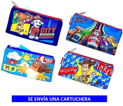 Cartuchera Para Niño 1 Bolsillo Motivo Personajes Marca Primavera