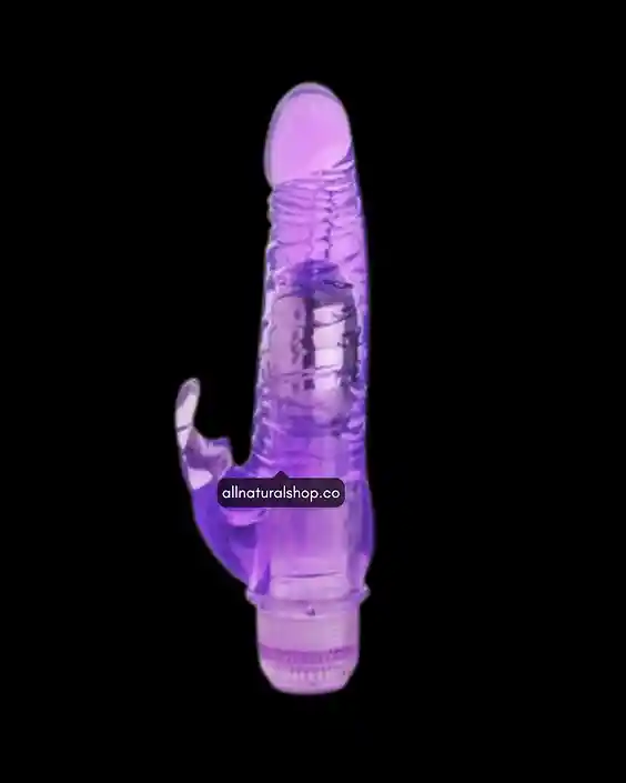 Dildo Vibrador Doble Estimulación Realista 22cm Climbing Rabbit 2 Pilas Aa