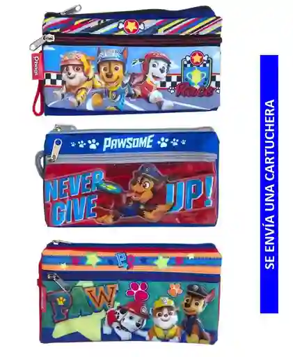 Cartuchera Para Niño 3 Bolsillos Motivo Paw Patrol Primavera
