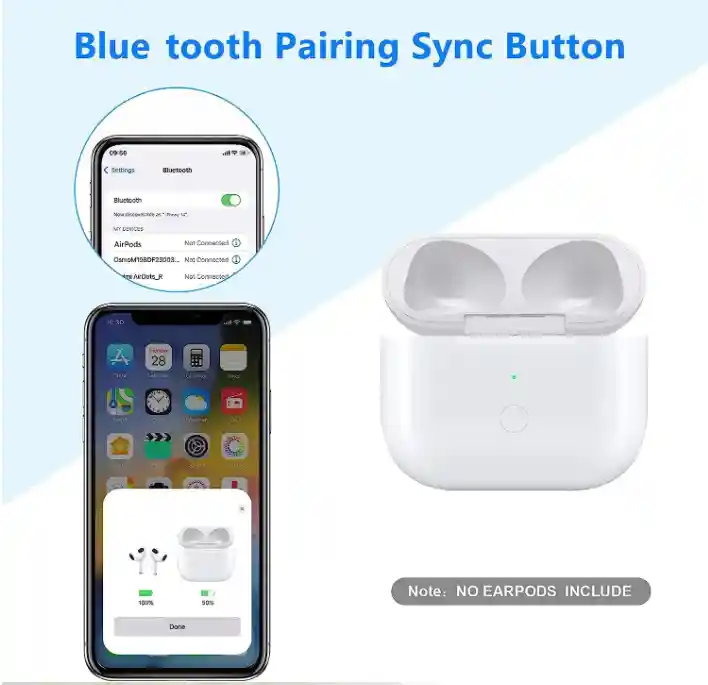 Cargador Airpods Pro 1 Y 2 Estuche De Carga Nuevo (solo Caja) Repuesto (no Incluye Audífonos)