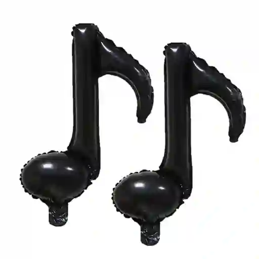 2 Globos En Forma De Nota Musical Fiesta 44*45 Cm