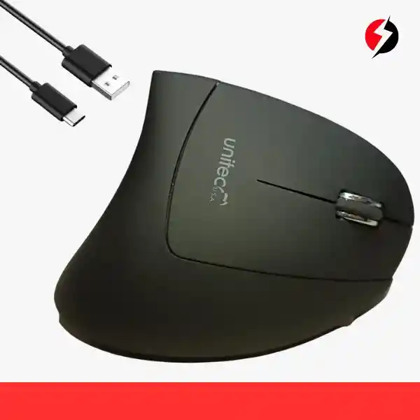 Mouse Vertical Inalambrico Recargable 6 Botones Unitec Tipo C