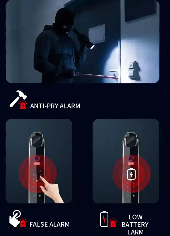 Smart Lock Face 3d Cerradura Antirrobo, Con Huella, Card Id Reconocimiento Facial Airbnb Misterbnb Abre A Distancia Con App