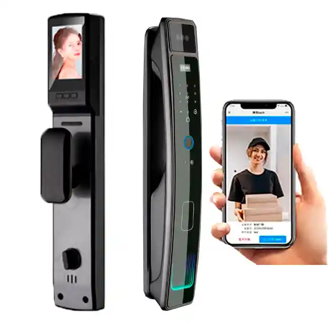 Smart Lock Face 3d Cerradura Antirrobo, Con Huella, Card Id Reconocimiento Facial Airbnb Misterbnb Abre A Distancia Con App