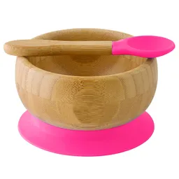 Bowl Bambu Cuchara Rosado