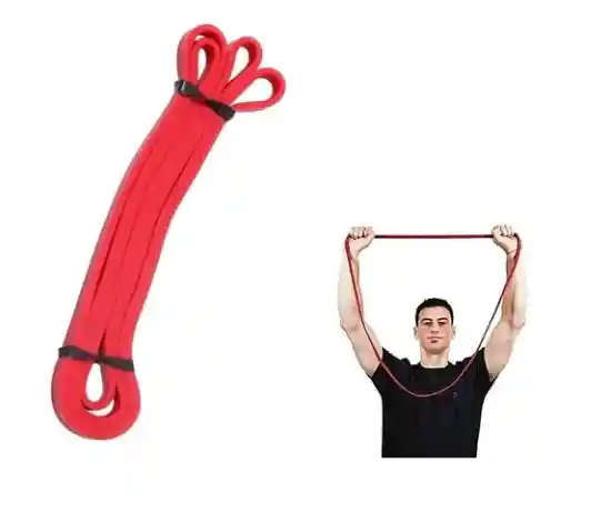 Banda Elástica Roja 15-35 Lb Resistencia Fitness Entrenamiento Fuerza Cuerda De Tracción Muscular