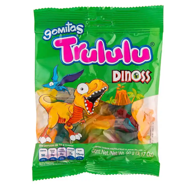 Gomas Trululu Dinosaurios 90 Gr