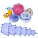 Tapas De Silicona Elásticas X6 Reutilizables Adaptables