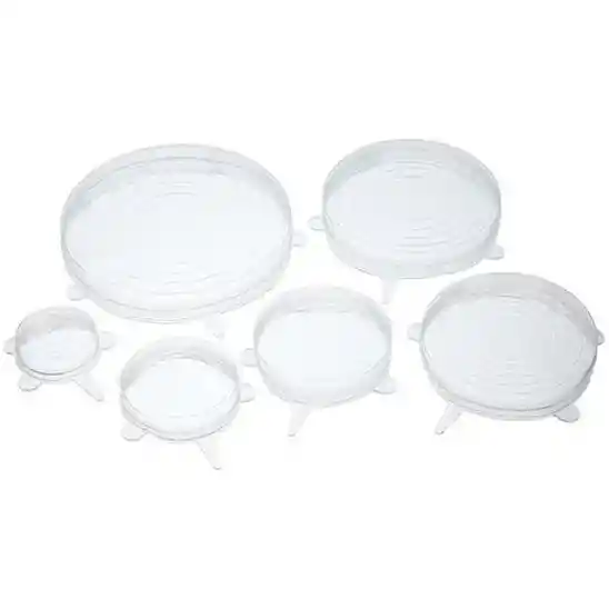 Tapas De Silicona Elásticas X6 Reutilizables Adaptables
