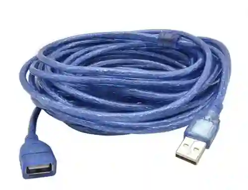 Cable Extensión Usb Azul Blindada De 3 Metros Macho Hembra 2.0