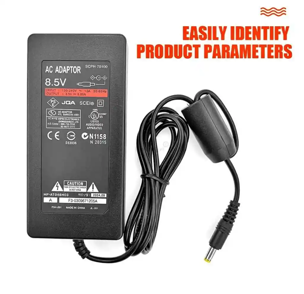 Cargador Adaptador Compatible Con Ps2 Play 2 Negro