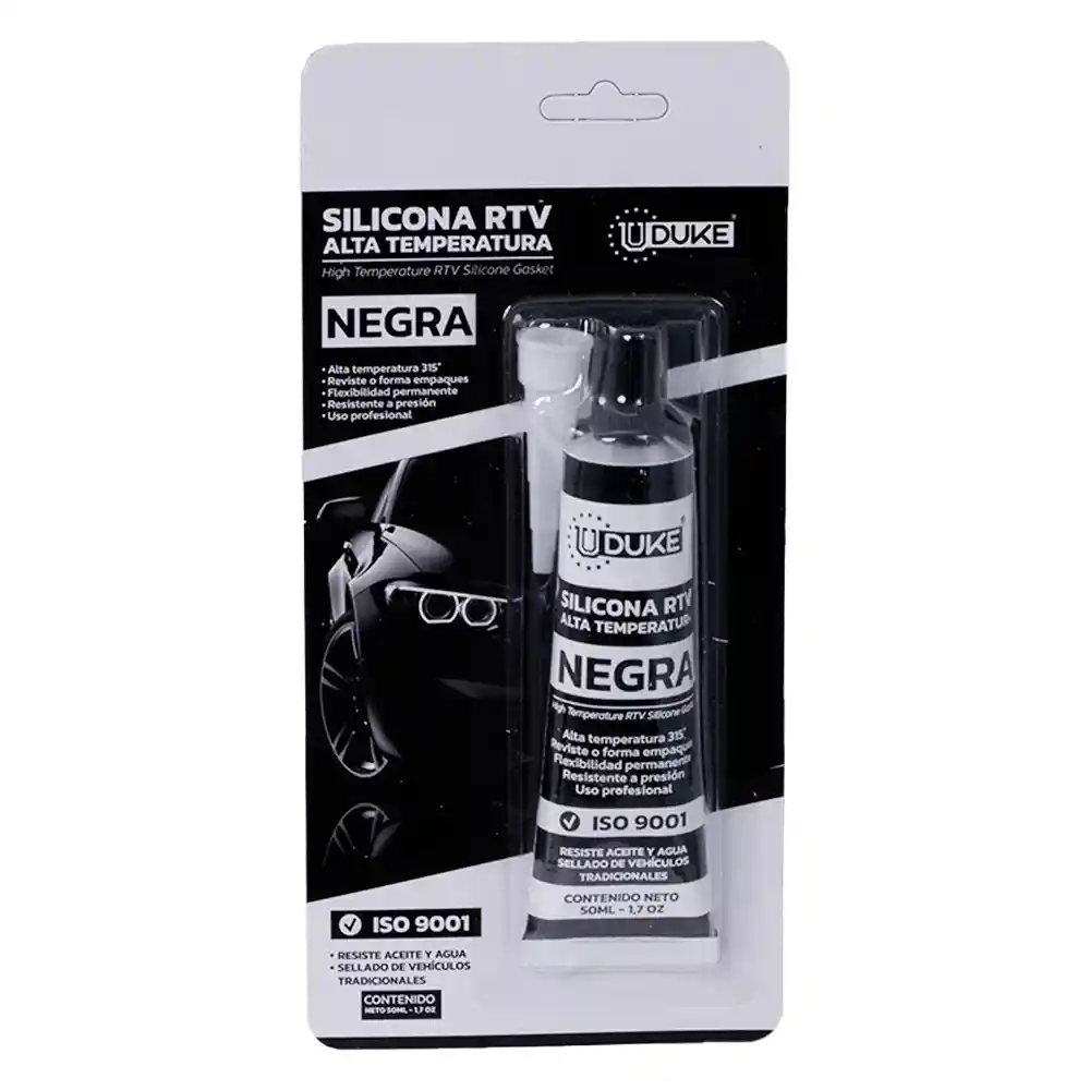 Silicona Alta Temperatura Negra 50 Ml