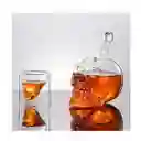Set Diseño Diseño Cráneo 3d Licorera Decantadora + 4 Vasos