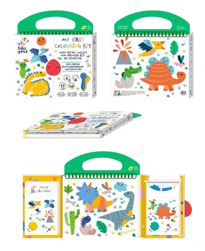 Set De Actividades Para Niños Libro Para Colorear Niñas Dinosaurios