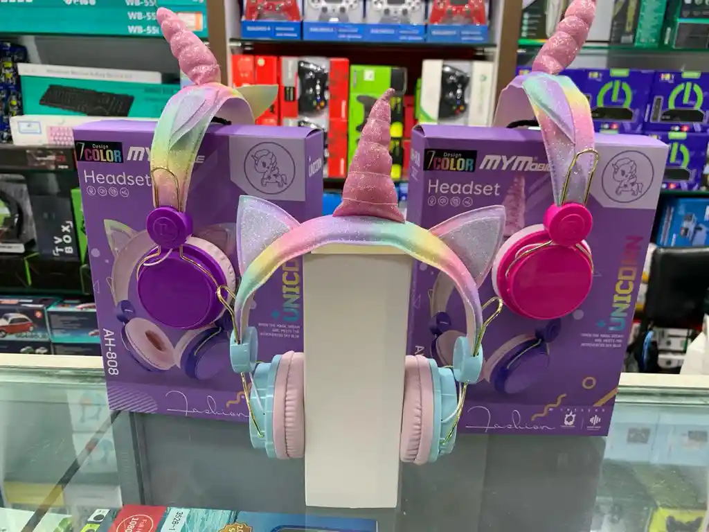 Diadema Unicornio Audífonos Inalámbrico Bluetooth Ah-808