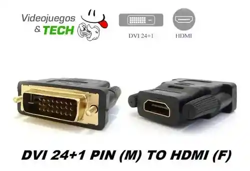 Convertidor De Video Dvi-d 24+1 Pines Digital A Hdmi Hd 1080p