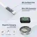 Reloj Apple Watch 2en1 Cargador Magnético Ligthning Tipo C Mfi20w